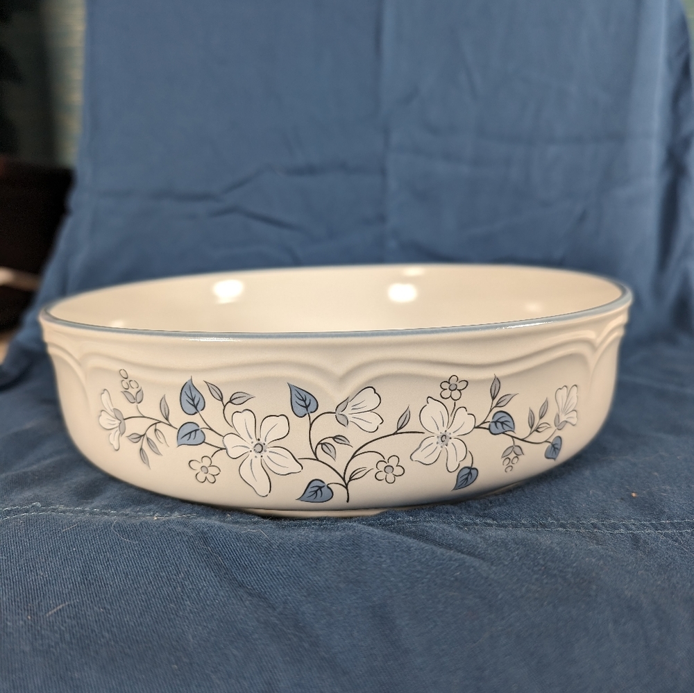 Covington Edition "AVONDALE" - Stoneware Serving Bowl - 9" Round-Blue Floral #2